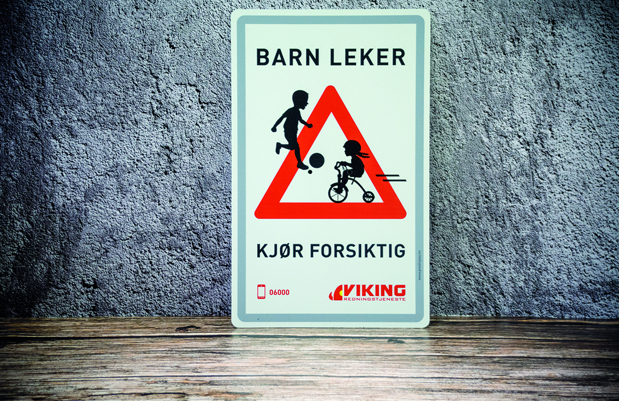 Trafikkskilt refleks veiskilt barn leker skilt barn leker Viking REdningstjeneste gateskilt trafikk skilt vei gate